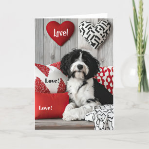 Tibetan Terrier Valentine Card
