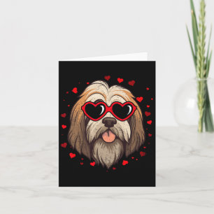 Tibetan Terrier Valentine Heart Cute Dog Lovers  Card