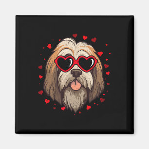 Tibetan Terrier Valentine Heart Cute Dog Lovers Magnet