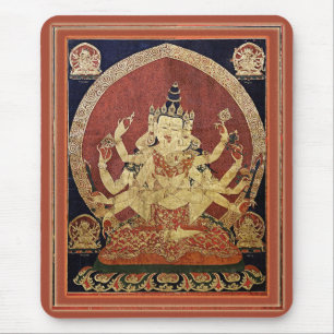 Tibetan Thangka of Guhyasamaja Akshobhyavajra Mouse Pad