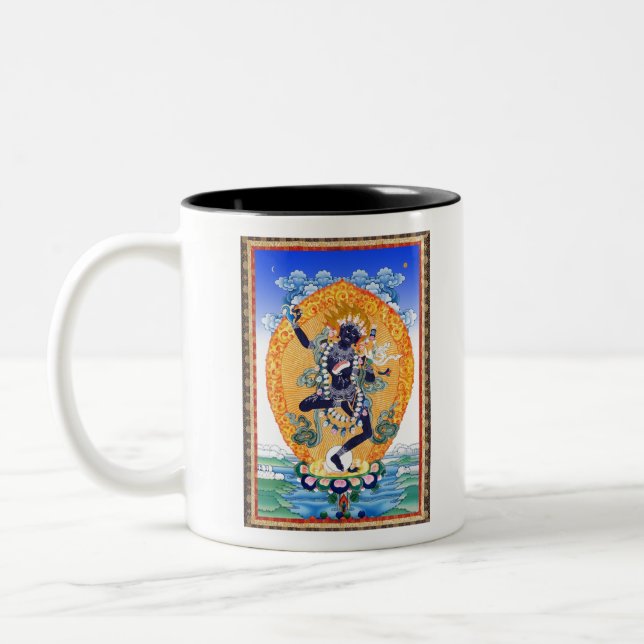Tibetan Thangka Vajravarahi Nairatmya Two-Tone Coffee Mug (Left)