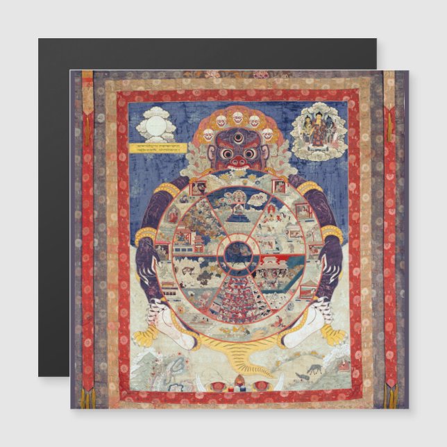 Tibetan Wheel of Life Cycle of Samsara (Front/Back)