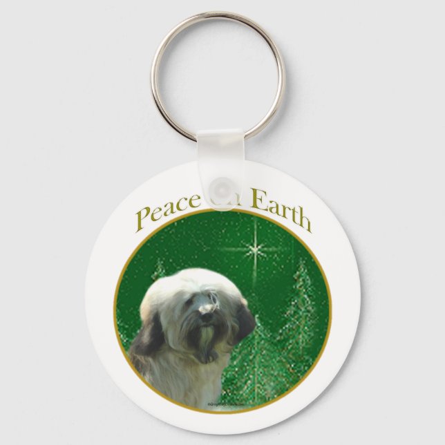 TibetanTerrier Peace Key Ring (Front)