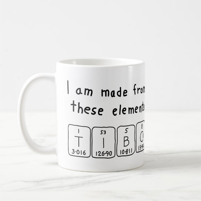 Tibo periodic table name mug (Left)