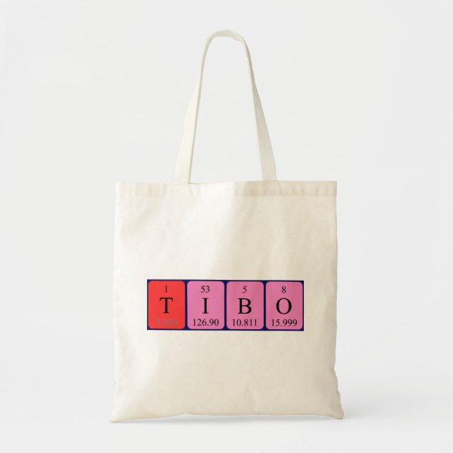 Tibo periodic table name tote bag (Front)