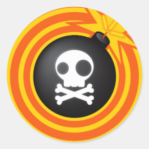 Tic_Tac_Bomb Classic Round Sticker