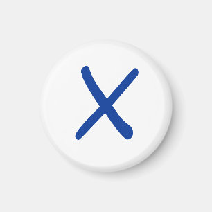 Tic Tac Toe 1-1/4" Fridge Magnet "X"