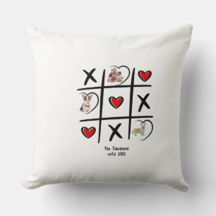 Tic-Tac-Toe Family Pillow with Photos