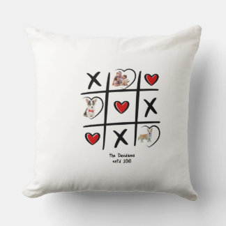 Tic-Tac-Toe Family Pillow with Photos