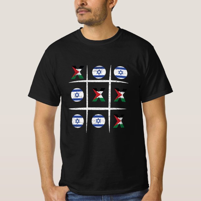 Tic Tac Toe Game Lover Gift for palestine T-Shirt (Front)