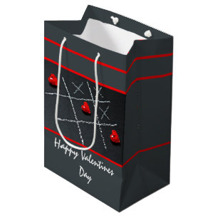 Tic Tac Toe Hearts Medium Gift Bag