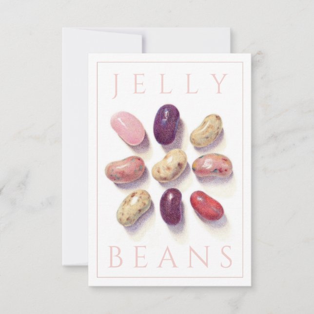 TIC TAC TOE JELLY BEANS 3.5x5 Flat Card (Front)