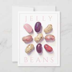 TIC TAC TOE JELLY BEANS 4.25"X5.5" Flat Card