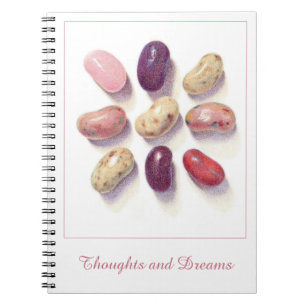TIC TAC TOE JELLY BEANS 6.5x8.75 Spiral Notebook