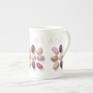 TIC TAC TOE JELLY BEANS Bone China Mug + Text
