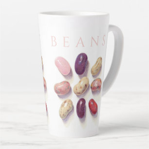TIC TAC TOE JELLY BEANS Large Latte Mug + Text