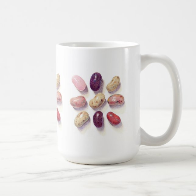 TIC TAC TOE JELLY BEANS Tall White Mug (Right)