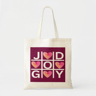 Tic Tac Toe Joy and God Christian Faith Tote Bag