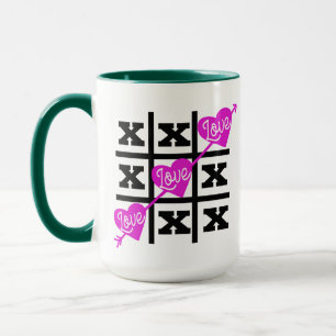 Tic Tac Toe Love Valentine's Day Gift Idea - Funny Mug
