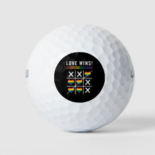 Tic Tac Toe Love Wins LGBTQ Gay Pride Golf Balls