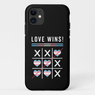 Tic Tac Toe Love Wins LGBTQ Transgender Pride iPhone 11 Case