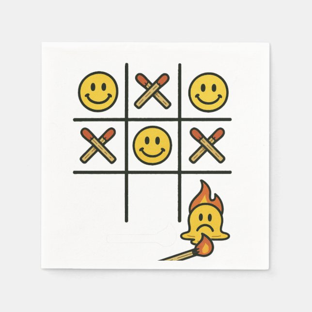 Tic Tac Toe  Napkin (Front)