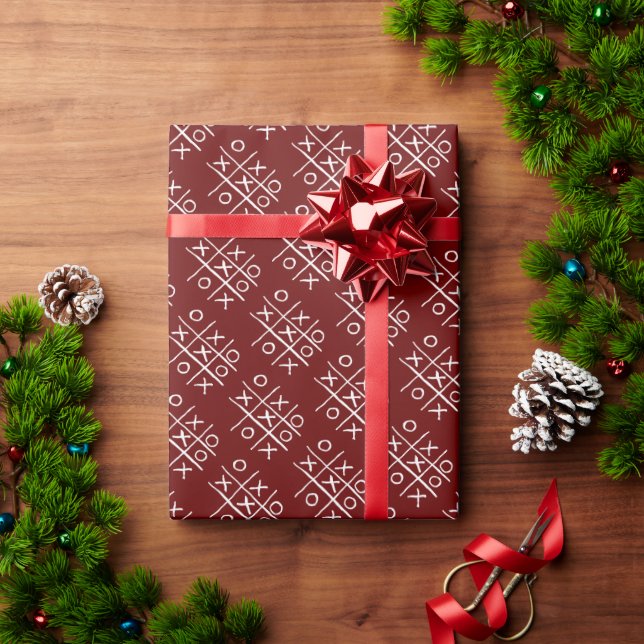 Tic-Tac-Toe Noughts and Crosses Wrapping Paper (Holiday Gift)