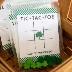 Tic Tac Toe St. Patrick's Day Card for Kids