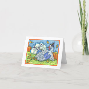 TIC TAC TOE TURKEY THANKSGIVING GREETING CARD Blnk