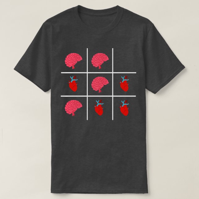 Tic tac toe Valentine T-Shirt (Design Front)