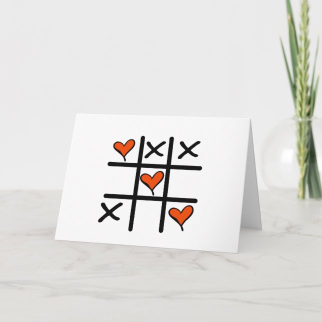 Tic Tac Toe Valentine's Day Card (Front)