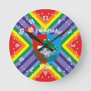 Ticino Schweiz Suisse Svizzera Svizra Uhr Round Clock