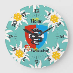 Ticino Switzerland Suisse Svizzera Svizzera Large Clock