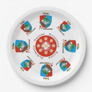 Ticino - Switzerland - Svizzera Paper Plate