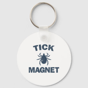 Tick Magnet Funny Camping And Hiking Bug Shirt Key Ring