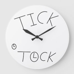 Tick tock large clock