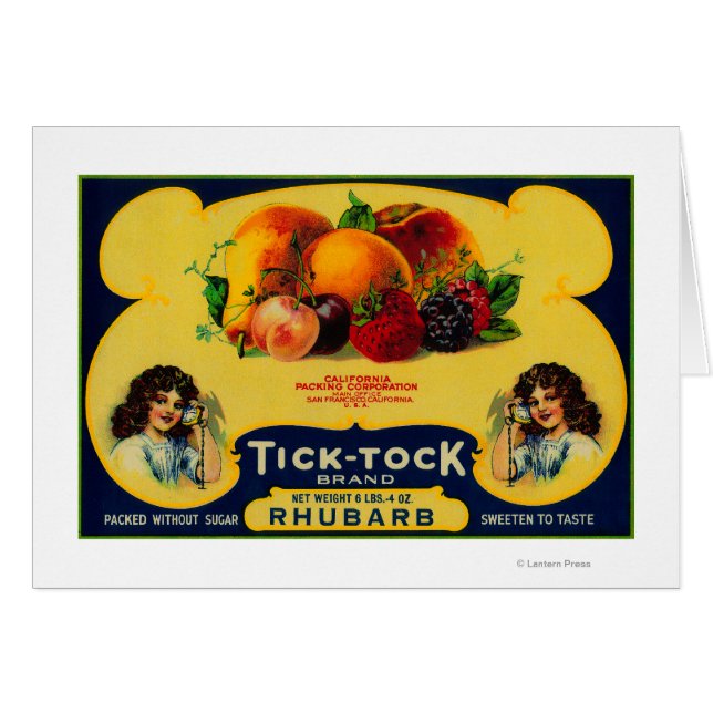 Tick Tock Rhubarb Label (Front Horizontal)