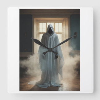 "Tick-Tock Tells Time Tales" Square Wall Clock