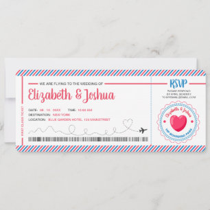 Ticket Plane Invitation Postcard Theme