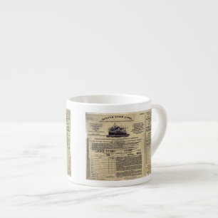 Ticket RMS Titanic 1912 Espresso Cup
