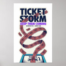 Ticket Storm Retro Arcade 11x17 Poster | Nightshif