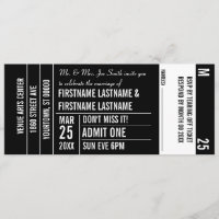 Ticket Stub White Area Party