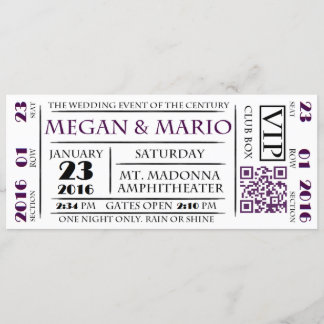 Ticket Style Invitations