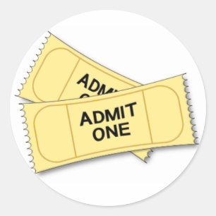 Tickets Classic Round Sticker