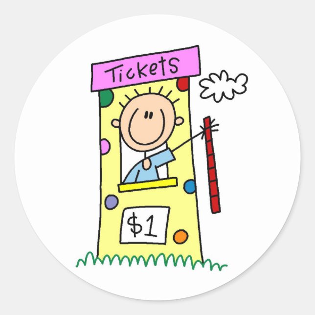 Tickets For The Fair Stick Figure Sticker (Front)