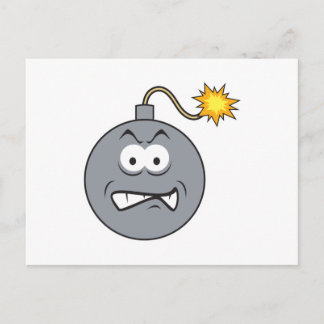 Ticking Bomb Face Postcard