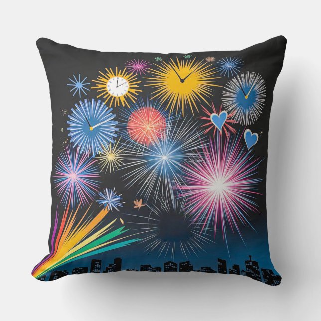 Ticking Fireworks Cushion (Front)