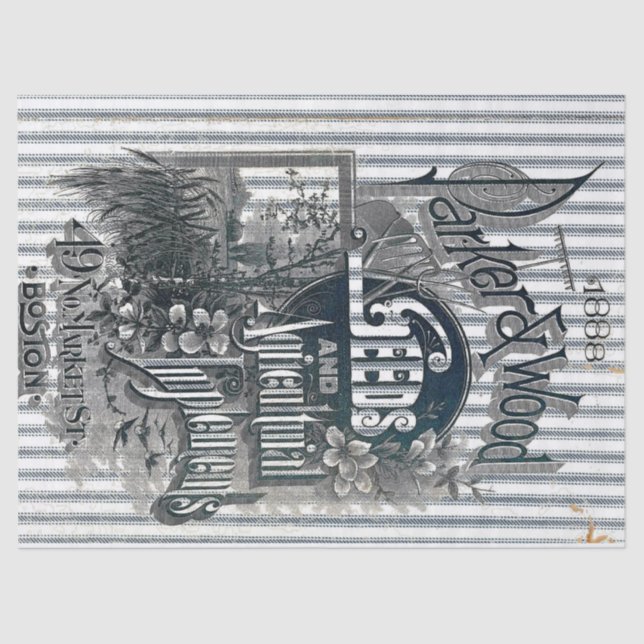 Ticking Seed Bag Tissue Paper (Front)