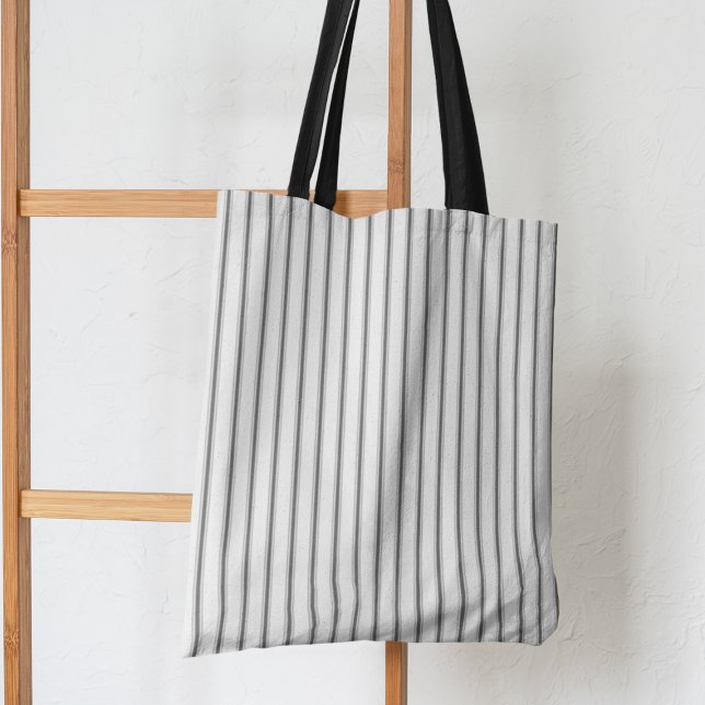 Ticking Stripes Classic Modern Style Tote Bag (Creator Uploaded)
