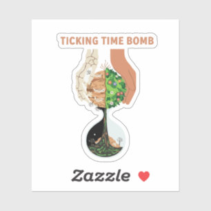 Ticking Time Bomb Earth Hourglass Environmental 